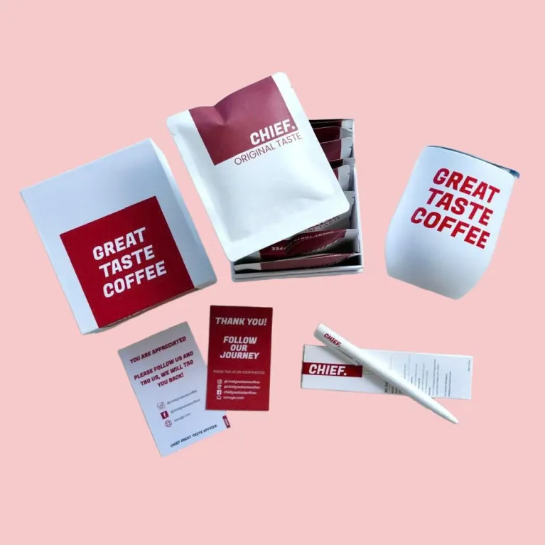 Great Taste Coffee gift set delicious flavor perfectly preserved here, stainless steel coffee cup modern design as gift for colleague corporate giftGreat Taste Coffee gift set delicious flavor perfectly preserved here, stainless steel coffee cup modern design as gift for colleague corporate gift