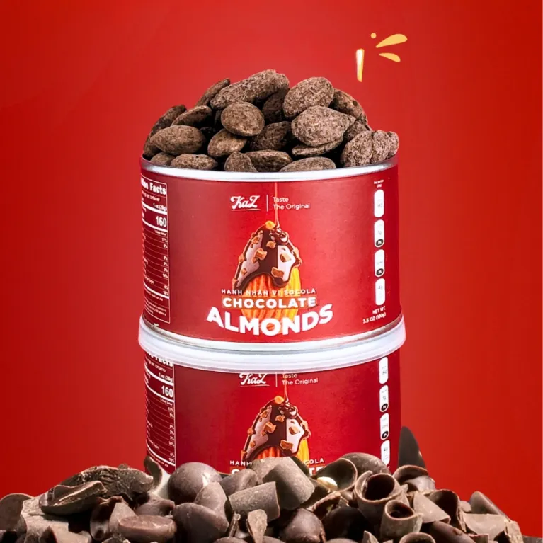 Hạnh nhân phủ socola vị đắng nhẹ thơm lừng quyến rũ, snack hạnh nhân thành phần tự nhiên ăn vặt lành mạnh tiện lợi đặc sản Việt NamHạnh nhân phủ socola vị đắng nhẹ thơm lừng quyến rũ, snack hạnh nhân thành phần tự nhiên ăn vặt lành mạnh tiện lợi đặc sản Việt Nam