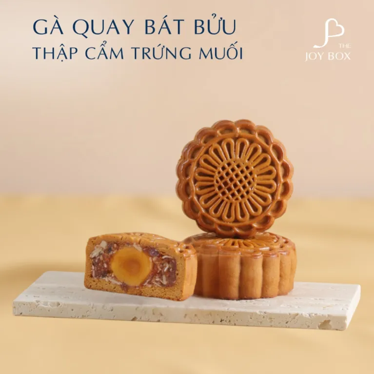 Hộp quà Trung Thu Nguyệt Viên Phúc tròn đầy khoảnh khắc đoàn viên, hộp quà mây nhung với bánh Trung Thu và trà quà tặng doanh nghiệp thiết kế riêng
