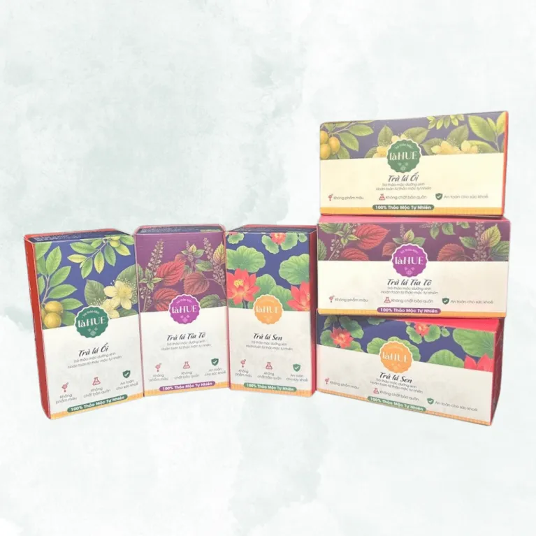 Guava leaf tea bags, heart-healthy with rich aroma—natural herbal tea, premium Vietnamese tea, perfect Vietnamese gift for foreigners and a health gift for family.