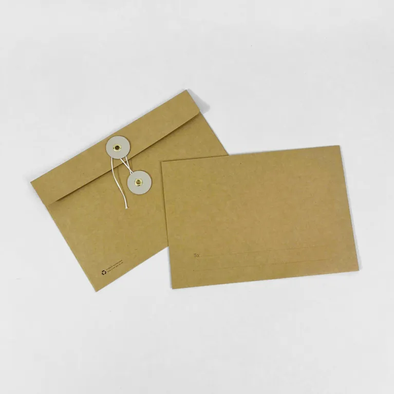 Set Of 10 A5 Kraft Paper Envelopes - String Tie Closure