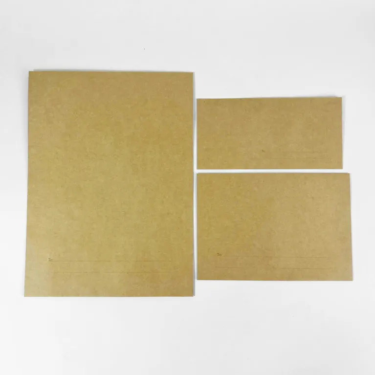 A combo of 30 premium kraft paper envelopes in A4, A5 and A6 sizes, 10 pieces each, ideal for businesses needing custom printing and high-quality stationery.