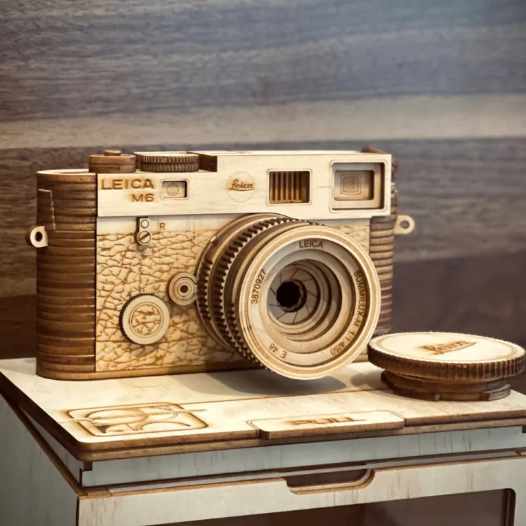 Mô Hình Lắp Ráp Máy Ảnh Gỗ Leica M6 Tỉ Lệ Thật, Tinh Vi Từng Chi Tiết, Mô Hình Thủ Công Độc Đáo, Quà Lưu Niệm Việt Nam Độc Đáo, Quà Cho Nhiếp Ảnh Gia