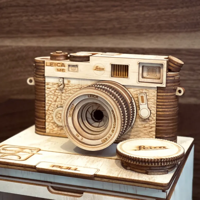 Mô Hình Lắp Ráp Máy Ảnh Gỗ Leica M6 Tỉ Lệ Thật, Tinh Vi Từng Chi Tiết, Mô Hình Thủ Công Độc Đáo, Quà Lưu Niệm Việt Nam Độc Đáo, Quà Cho Nhiếp Ảnh Gia