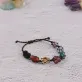 vòng tay 7 viên đá thô chakra, năng lượng sống, cân bằng sức khỏe, trang sức đặc biệt, món quà sáng tạo
, handmade/ thủ công, nghệ thuật, phong cách, henna của huyền, chus