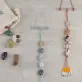 feng shui crystal macrame necklace, attracts positive energy, suitable for various zodiac signs, feng shui product
