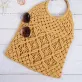 summer crochet handbag, beach tote bag, spacious and convenient design, rustic style, suitable for pairing with maxi dresses