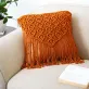 macrame pillow cover, bohemian style, soft cotton fiber, easy to clean, good sweat absorption, home decoration