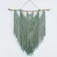 rèm dây treo tường trang trí 3 tầng macrame xanh nhạt, màu xanh tươi mát, thiết kế cầu kì, phụ kiện nội thất, sản phẩm handmade