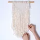 rèm trắng nhỏ macrame, màu trắng thuần khiết, độ rũ nhẹ nhàng, phù hợp với nhiều không gian, trang trí nội thất
