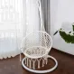 macrame striped knitted swinging chair, intricately crafted and detailed, high durability, suitable for outdoor use, decorates living spaces