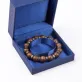 mix-geometric charm bracelet, agarwood bracelet, seductive deep brown, natural wood grain, therapeutic method, mental relaxation