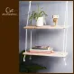 swing cotton hanging shelf, natural pine wood, handcrafted, minimalist style, easy to install, decorative furniture