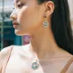 bông tai drop of heaven & vòng cổ heaven, dáng lục giác ấn tượng, thiết kế độc đáo, chất liệu vỏ bào ngư lấp lánh