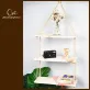 swing jute hanging shelf, imported pine wood material, sturdy shelf, able to bear heavy objects, resistant to mold, space-saving