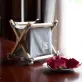 vintage storage bag, along with woody frame (small size), easily foldable and portable, durable, home decor, handcrafted product
