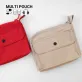 canvas multi-purpose pouch, convenient multi-compartment design, durable canvas material, elegant color, minimalist style