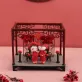 bộ cô dâu chú rể áo đỏ khung gỗ, tượng chibi may mắn, quà cưới handmade, màu sắc tươi sáng, an toàn, meow’s clay, quà tặng, cao cấp, trang trí, hahawave, chus