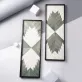 set of 2 wall wooden paintings, white and green, elegant design, suitable for various interior styles, impressive accent for space