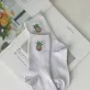 embroidered turtle neck socks, cute small embroidered socks, vintage-style embroidered socks, breathable cotton socks, gifts for friends
