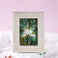 customized hand embroidery frame, tropical forest, tropical rainforest pattern, rustic and meticulous hand embroidery, comfortable feeling