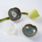 chén chấm sứ hình hoa, bst wattle green, gốm đông gia, chus