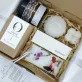 hộp quà tặng 3 loại nến thơm (nến oniõ cozy, nến củ tỏi, nến little bubble) và sáp thơm, onio soapery, chus