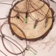 green resin leather necklace, smooth brown leather cord, resin stone pendant, bold and edgy style, fashion accessory