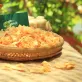 crunchy dried coconut, chili and garlic flavored, garlic chili coconut chips, premium crispy coconut snacks, gift for loved ones