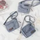 blue denim box bag from recycled jeans, compact design, high applicability, youthful and modern style
