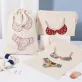 travel drawstring bag, made of 100% korean cotton, impressive bikini pattern, suitable for beach trips