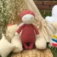crochet strawberry rattle toy, strawberry woolen doll, knitted strawberry, decorative toy, cute stuffed strawberry