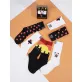 3 pairs of crew-cut socks set, colorful patterned socks, thick high-cut socks, less prone to lint socks, gift for friends