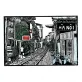 railroad alley, ha noi, woodcut artprint, hanoi landscape, vietnamese scenery, artistic gift
