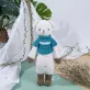 crochet stuffed standing bobbie bear, large size, woolen bear plush, woolen bear keychain, bear for kids to cuddle while sleeping
