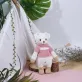 crochet stuffed standing lizzie bear, medium size, plush bear for beloved kids, woolen bear keychain, woolen toy, mini bear plush