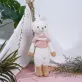 crochet stuffed standing lizzie bear, large size, woolen bear plush keychain, hand-knitted woolen bear, handmade bear plush