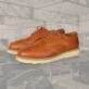 light brown derby brogue leather shoes, derby leather shoes for men, men's office derby shoes, low-collar men's leather shoes