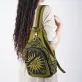 ba lô thổ cẩm phối linen, nghệ thuật batik tcbls025, chất vải mềm nhẹ, quai đeo êm ái, thiết kế nhiều ngăn tiện lợi, tính ứng dụng cao