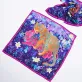 khăn lụa satin con hổ, khăn choàng thiết kế, bức tranh đầy màu sắc thể loại digital painting, khăn in bằng công nghệ in ấn cao cấp, thiết kế, hồng phước artist, chus