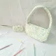 túi vải đeo vai xanh lá, thiết kế xinh xắn, dáng túi cứng cáp, chất liệu vải bện thủ công, có khoá hít, quai túi bản lớn