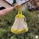 túi vải đi chợ họa tiết ô dù, thiết kế nổi bật, có thể tái sử dụng, chất liệu bền bỉ, dây rút chắc chắn, giải pháp thay thế bì ni lông