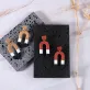 the magnet clay earrings, modeled after the magnet shape, fired clay material, unique and eye-catching design