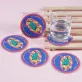 lót ly ninja lead, thiết kế vui nhộn, chất liệu thấm nước tốt, dễ giặc sạch, màu in khó phai, sàn phẩm thủ công