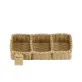beige 3-compartment tank tray, neatly organizes items, cute decorative piece, made from recycled materials