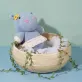 blue hippo, crochet stuffed toy, hand-knitted crochet hippo, crocheted stuffed animals, hippo plush toys, baby toys, stuffed animal gifts