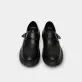 black genuine leather loafers, cross-strap loafer shoes, genuine leather shoes, retro leather shoes, premium leather shoes