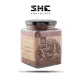 170g pure chocolate powder, glass jar, contains dark chocolate and cocoa mass, elegant glass jar, suitable for gifting