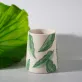 leaf ceramic cupl, fresh leaf pattern, simple and rustic design, high-quality bat trang ceramic, high-quality vietnamese product