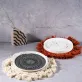 crochet placemat, soft and durable, easy to clean, adds elegance to dining table decoration, handcrafted product